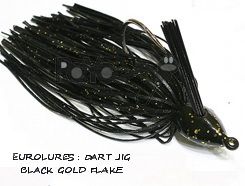 PAYO DART JIG 3/4 Oz BLACK GOLD FLAKE
