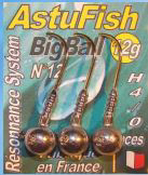 ASTUFISH TETE BIGBALL 12 Gr - 3 pièces