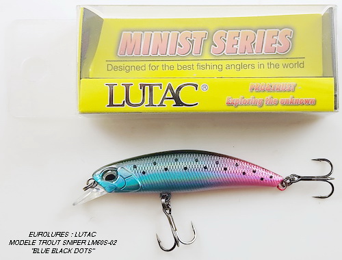 LUTAC SNIPER TROUT LM60S-03 BLUE BLACK DOTS