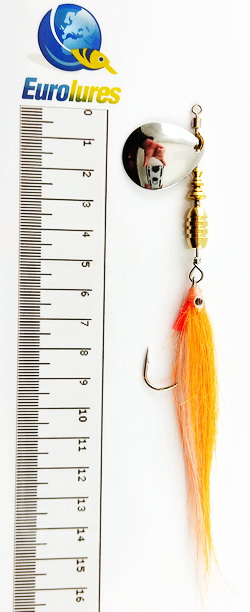 EUROLURES "SAMARA" modèle MK1 "STREAMER" ORANGE FIRE COLORADO SILVER N°3.5