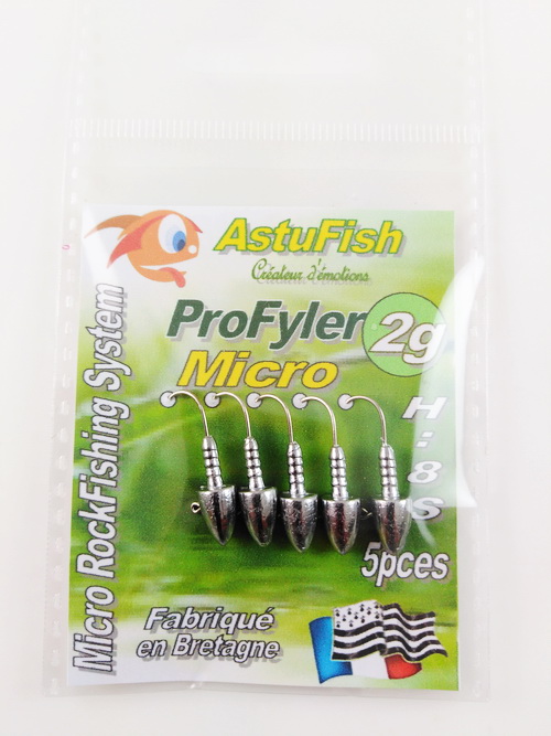 ASTUFISH TETE PROFYLER 2 Gr (hampe courte) 5 pièces