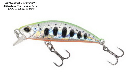 TSURINOYA - DW63 "D" COLORIS CHARTREUSE TROUT