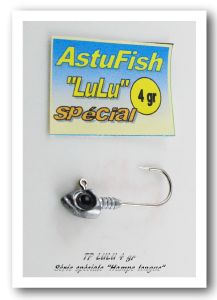 ASTUFISH TETE LULU 4 Gr (Yeux Argent) HAMPE LONGUE - 4 pièces