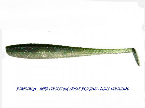 RATTA SHAD 3.25 inch (Coloris 416 - Smoke Pro Blue - Pearl Hologram)