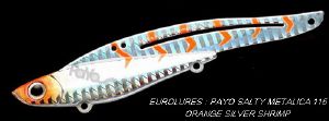 PAYO SALTY METALICA 115 ORANGE SILVER SHRIMP