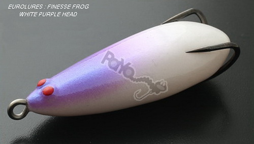 PAYO FINESSE FROG WHITE PURPLE HEAD (60mm)