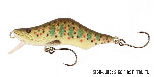 SICO LURE SICO FIRST 53 "TRUITE" (modèle sinking)